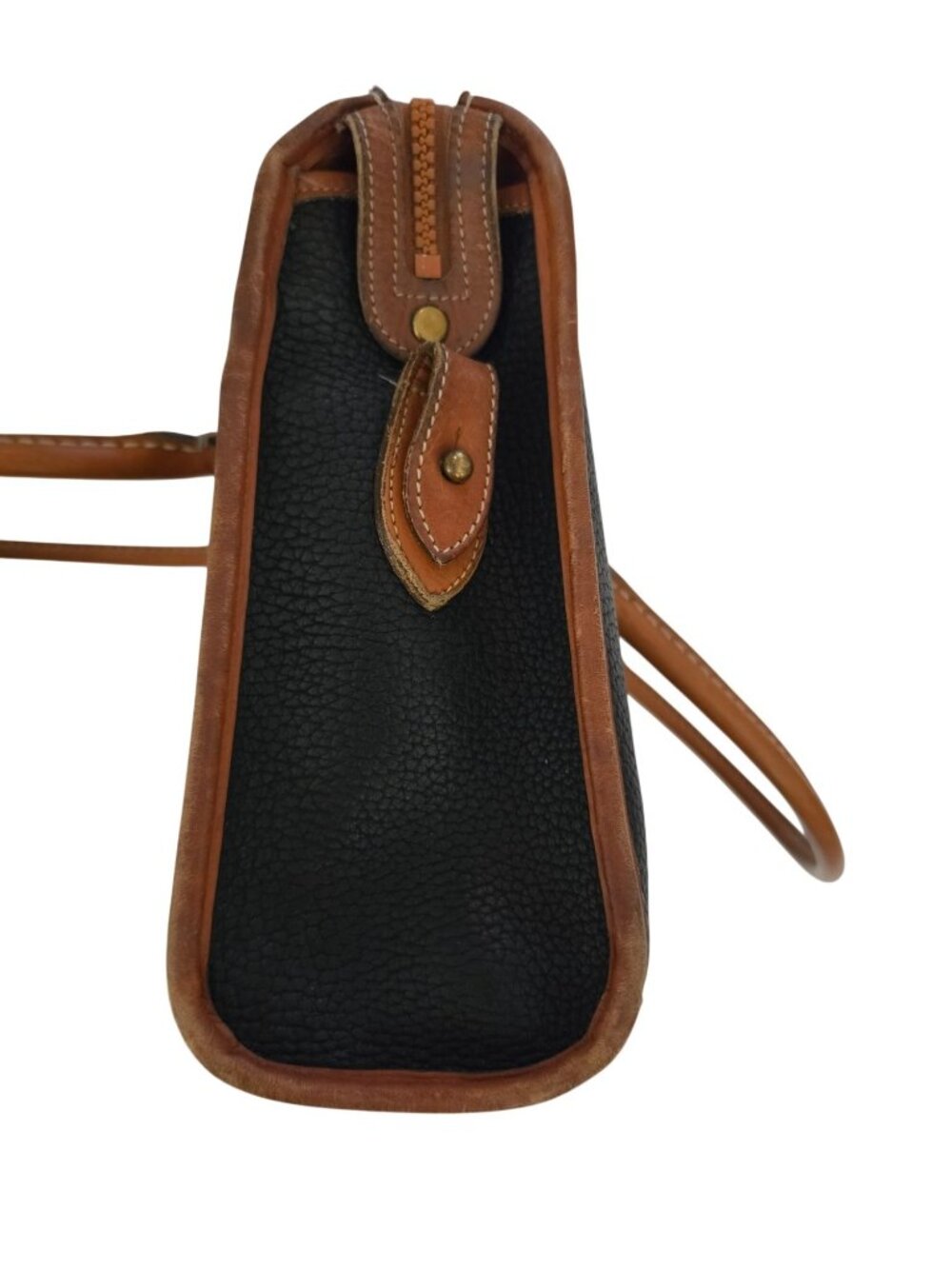 Vintage Dooney & Bourke AWL Satchel Black Tan Leather USA Made – No Strap - Picture 7 of 12